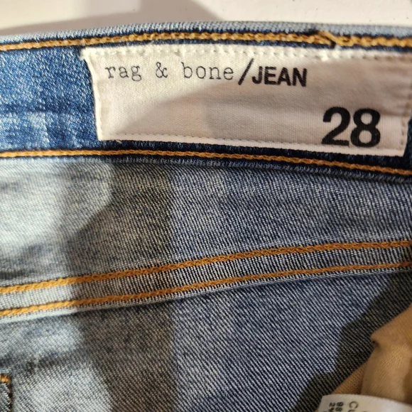 rag & bone Light Blue Distressed Skinny Jeans - Picture 2 of 5